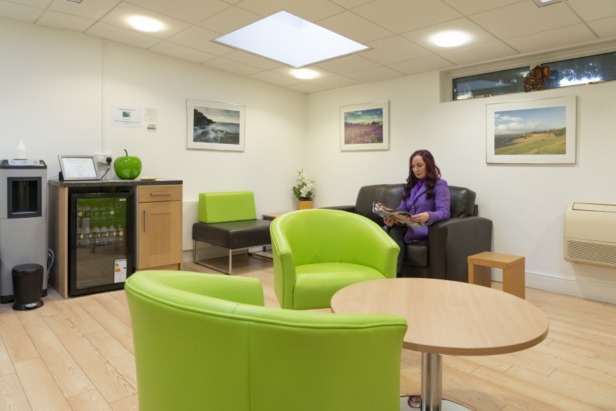 A patient in Stratford dental waiting room